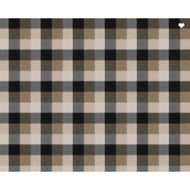 100% Cotton Flannel Fabric Sold by The Yard 1 Yard = 36 in. Length (Taupe Black Tri Buffalo Check)