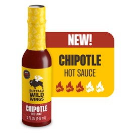 Buffalo Wild Wings Chipotle Hot Sauce, 5 fl oz, Medium Hot Dipping Sauce, Marinade and Seasoning for Chicken Wings, Pork Ribs and More, Made with Chipotle Peppers