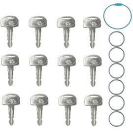 12Pcs 601 Heavy Ignition Keys,60266568 Key for Sany Mini Excavator Crane Ferris Mower Bluebird School Polaris Snowmobile Broderson