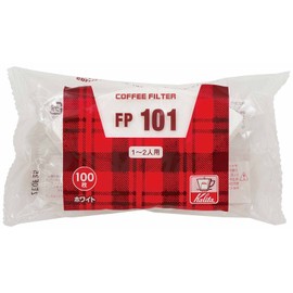 カリタ Kalita コーヒーフィルター FP101濾紙 1~2人用 100枚入り ホワイト #11109