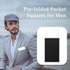 LHXzizizi Pre-folded Suit Pocket Squares for Men, Solid Color Mens