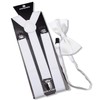 WHITE FANG BT041 Men's Suspenders, Elastic Belt, Bow Tie Set,