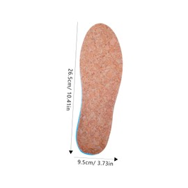 PACKOVE 1Pair Height Increase Insoles Cork Material Heel Lift Pads for Men Women Comfortable and Breathable Shoe Inserts for and Pressure Relief