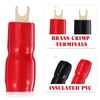 2 Pairs Copper Gold Plated 0 Gauge Spade Terminal Crimp