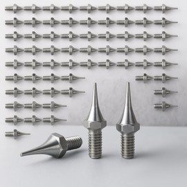 Shimeyao 64 Pcs Epoxy Shoes Spikes, Shoe Studs Replacement Spikes Sharp Spiked for Floor Coating Works