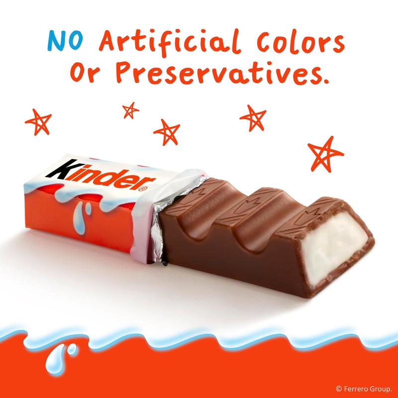 Kinder Chocolate, 18 Four Count Packs, Milk Chocolate Bar with