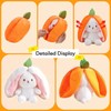 Irunfast 23CM Bunny Plush Toy,Soft Carrot Bunny Stuffed Animal Toy,Reversible