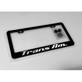 Pontiac Trans Am Reflective Trans Am License Plate Frame Black Metal Pontiac / Firebird