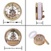 DEEWISH Movement, Transparent Skeleton Clock Inserts, Built-in Clock, Quartz Movement,