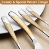 24 Piece Gold Hammered Silverware Set for 6, Premium Food-grade