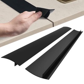 Pence & Moon Collective 2 Pack Stove Gap Covers, 25 inch Gap Filler Between and Worktop, Heat Resistant, Easy to Clean, Fits All Stoves, Black