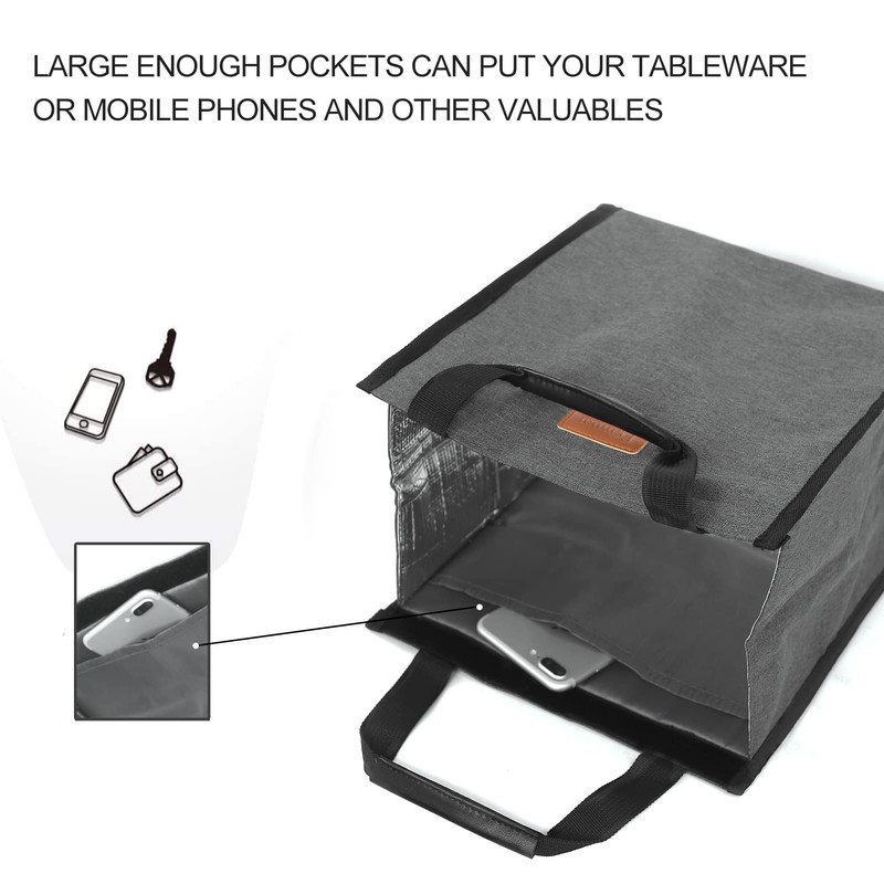 Lunch Bags for Women Insulated Reusable Lunch Tote with Internal