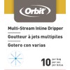 Orbit 67101 1/4" Barb Drip Irrigation Multi-Stream Inline Drip Emitter,