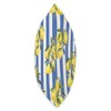 Italian Coast Lemons On Blue Stripes Summer Fruit Pattern Throw