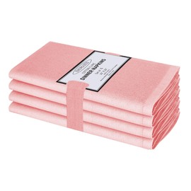 Cotton Clinic Cloth Napkins 100% Cotton Extra Large 20x20 Inch Set of 4 - Soft Durable Reusable Table Napkin for Dining Weddings Parties Holidays Easter and Everyday Use Dinner Napkins Baby Pink