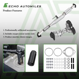 ECHO AUTOMILES Front and Rear Catalytic Converter Compatible with 2007 2008 2009 2010 2011 2012 Nissan Altima L4 2.5L Catalytic Convertor EPA Compliant