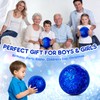 Paokoo Kids Soccer Ball Size 3, Blue Glitter Training Ball
