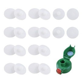 NBEADS 20Pcs Silicone Water Cup Leak Stopper, 1inch Diameter Water Bottle Silicone Stopper Non Spill Lid Plug for Pot Belly Cup, White