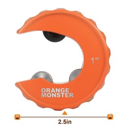 ORANGE MONSTER C-Style Close Quarters Auto Tube Cutter, Tools Tubing Cutter for Tight Spaces (1 inch)