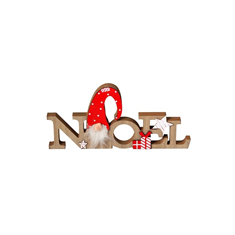 SiL Interiors Gonk NOEL Christmas Free Standing Word Ornament Decoration