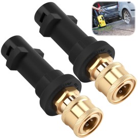 2 Pcs Pressure Washer Gun Adapter for Karcher to 1/4'' Quick Connect Female Fitting Universal Quick-Fitting Adaptor Compatible with Kärcher K Series K2, K3, K4, K5, K6, K7 High Pressure Washer Adapter