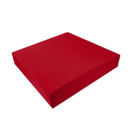 FoamRush 7" x 22" x 22" High Density Foam Seat Cushion with Water Resistant Indoor/Outdoor Canvas Red Cover with Zip, Upholstery Foam Cushion, Couch Cushion Replacement, Chair Cushion, Firm Support