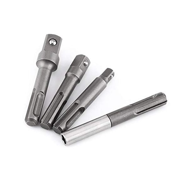 4pcs 1/4 3/8 1/2 Inch Stainless Steel SDS Plus Shank