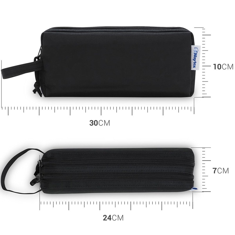 Waytex 931170 Pencil Case Large Capacity 2 Compartments School Office