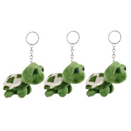 Jowxsx Green Mini Sea Creatures Turtle Doll Keychain Gift Plush Key Cartoon Bag Pendant Auto Animal Decoration Automobile Keychains (3)