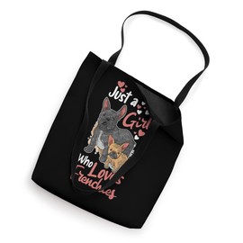 Just a girl who loves Frenchies Heart Funny French Bulldog Tote Bag