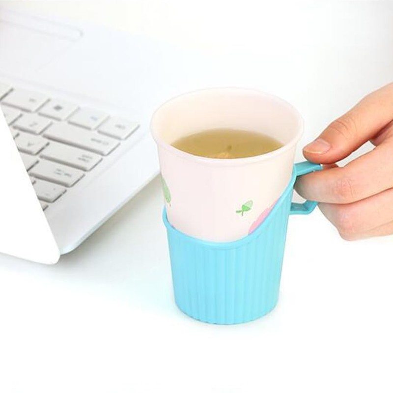 Disposable Paper Cup Holder: 24Pcs Coffee Sleeves Insulation Cup Reusable