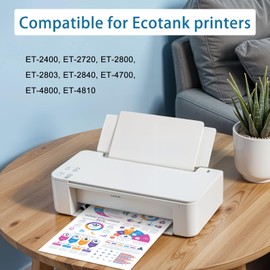 PROSWIFT 522 Ink Refill Bottles Remanufactured for Epson T522 522 Ink for Eco Tank ET-2800 ET-4800 ET-2400 ET-2803 ET-2720 ET-4700 Printer (Not Subi, 5 Bottles, 550ml)