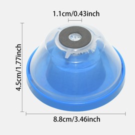 F Fityle Drill Dust Cover Collector Bowl Catcher Dust Collection Box Nonslip Sponge Shockproof Dustproof for Door Frame Installation, Blue