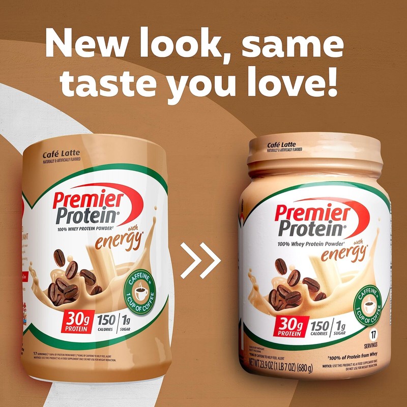 Premier Protein Cafe Latte Protein Powder 30G Protein 17 Servings