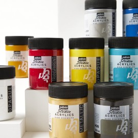 PEBEO 171042 500 ml Studio Acrylic Paint, Phtalocyanine Green