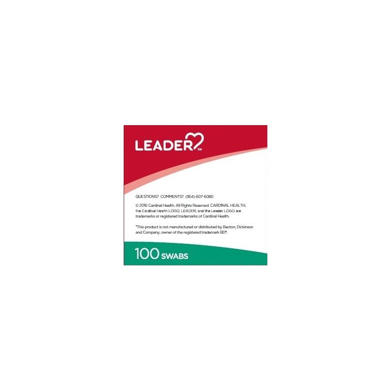 Leader Hisopos de alcohol 70 por ciento isopropílico estéril, 100