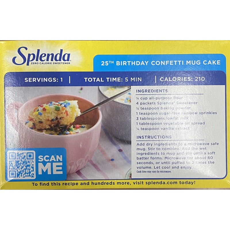 SPLENDA Zero Calorie Sweetener 200 Count Packets 7 oz Box