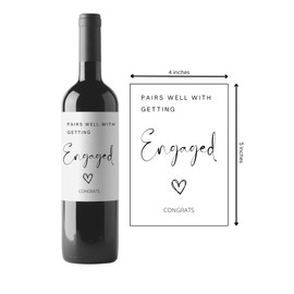  ENGAGEMENT WINE LABEL, PAIRS WELL WITH GETTING ENGAGED