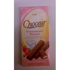 Choceur Milk Chocolate Bars with Strawberry and Yogurt (pack of 6)