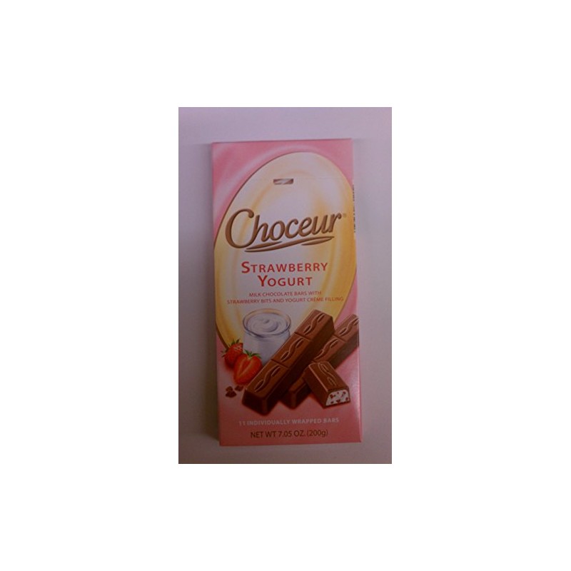 Choceur Milk Chocolate Bars with Strawberry and Yogurt (pack of