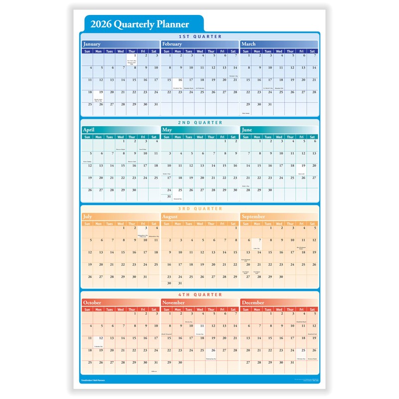 ComplyRight 2026 Quarterly Planner - 2-Sided (36" X 24")