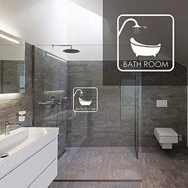 Bathroom Wall Sticker Bathroom Overseas Bathtub Bath Motif Starfam (Black)