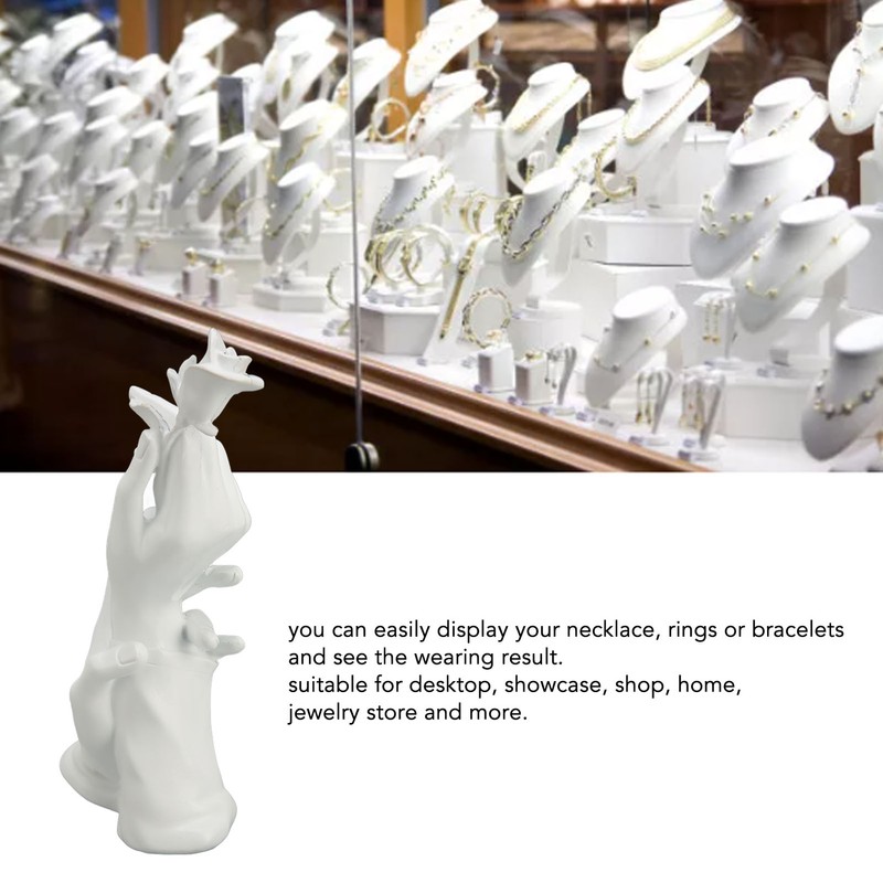 Hand Display Stand White Resin Smoothing Elegant Multifunction Jewelry Display