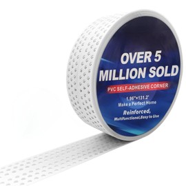 Drywall Corner Tape Self-Adhesive - Drywall Corner Bead, Auxiliary Positioning PVC Corner Tape, for Inside and Outside Corner(1.96" x 131′)
