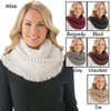 Collections Etc Soft Winter Infinity Fringe Scarf, Black, One-Size