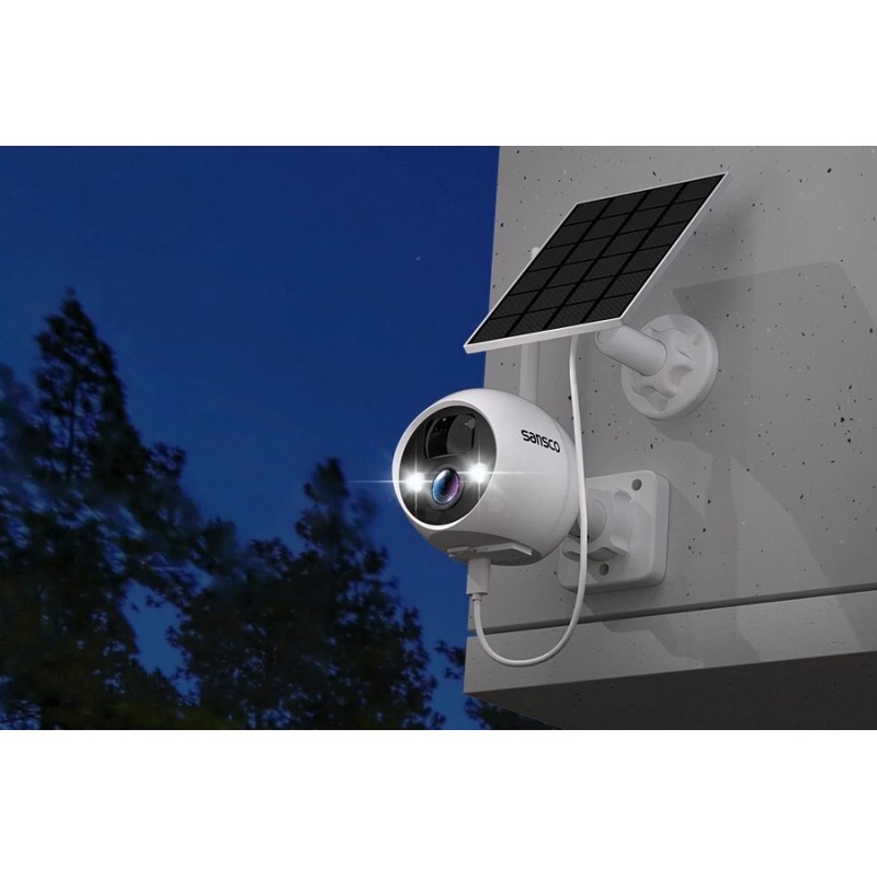 Sansco 3pcs HD 4MP Wireless Solar Power WiFi Outdoor Security
