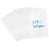 400PCS Small Plastic Bags, 3" x 4" Small Jewelry Bags Clear Plastic Mini Zipper Poly Bag Resealable for Jewelry, Screws, Storage