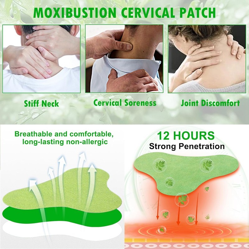 Moxibustion Patch Natural Wormwood Sticker Mugwort Plaster Neck Shoulder Moxa