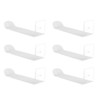 6pcs Acrylic Headband Holder Wall Clear Hanging Headband Organizer Storage