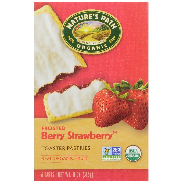 Nature’s Path Organic Frosted Berry Strawberry Toaster Pastries, 11 Ounce, Non-GMO, Made with Real Fruit